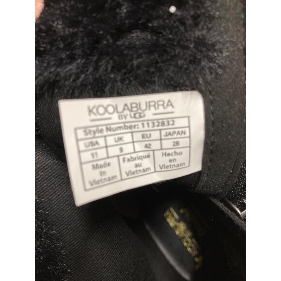 Koolaburra By UGG Women Black Faux Fur Wedge Ankle Boots Size 11 US - Picture 7 of 8